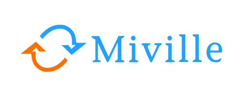 Logo Miville Solution Climat Confort bleu et orange sur fond blanc