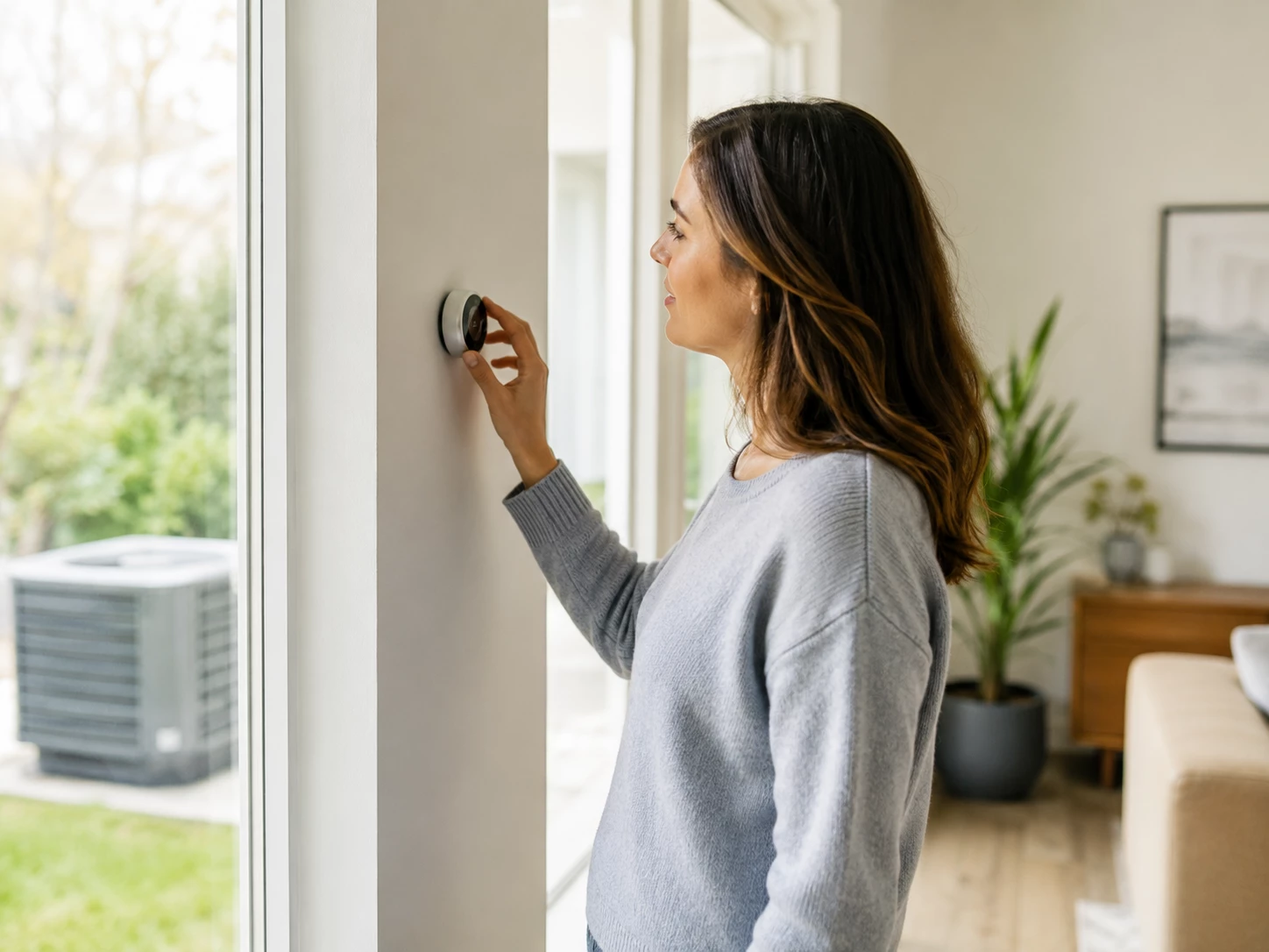 Thermopompe &eacute;co&eacute;nerg&eacute;tique r&eacute;duisant la consommation d&rsquo;&eacute;lectricit&eacute;.