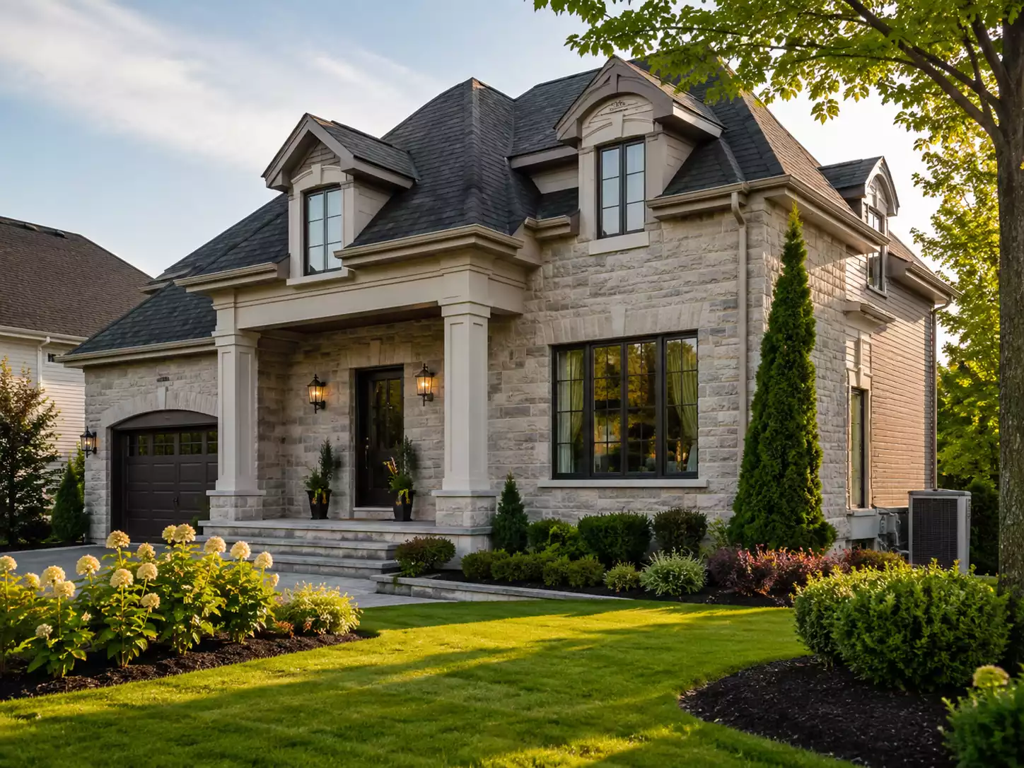 Thermopompe moderne augmentant la valeur d&rsquo;une propri&eacute;t&eacute; sur le march&eacute; immobilier.